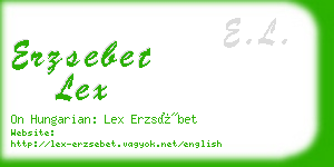 erzsebet lex business card